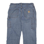 CARHARTT Mens Jeans Blue Regular Straight Denim Medium W34 L27 Workwear Zip
