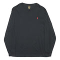 POLO RALPH LAUREN Mens Black & Red Logo Long Sleeve Crew Neck T-Shirt XL Cotton