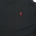POLO RALPH LAUREN Mens Black & Red Logo Long Sleeve Crew Neck T-Shirt XL Cotton