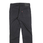 LEVI'S Mens Black Slim Straight Cotton Blend Trousers W30 L29 Stylish Zip