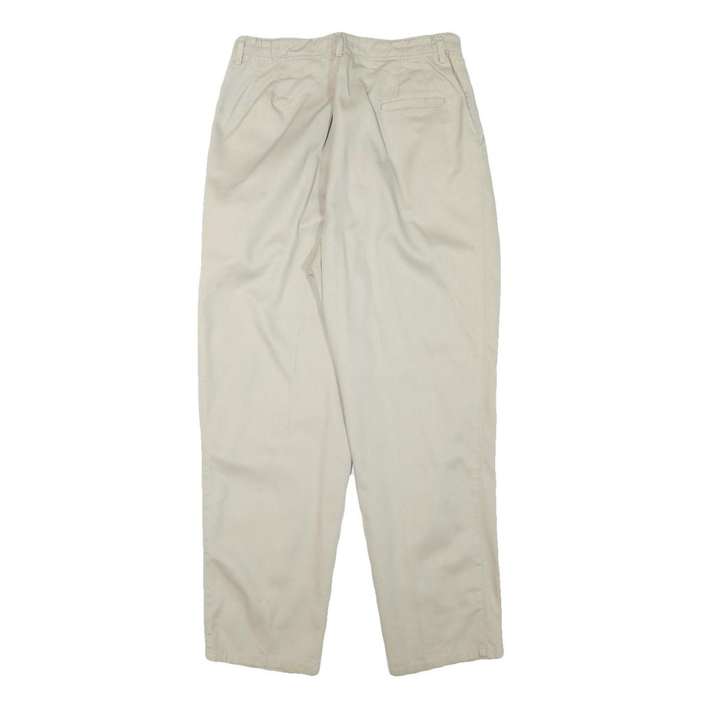 CABIN CREEK Mens Cotton Blend Beige Relaxed Straight Leg Trousers W28 L27 Casual