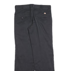 DICKIES Mens Cotton Blend Black Relaxed Straight Trousers W30 L32 Workwear