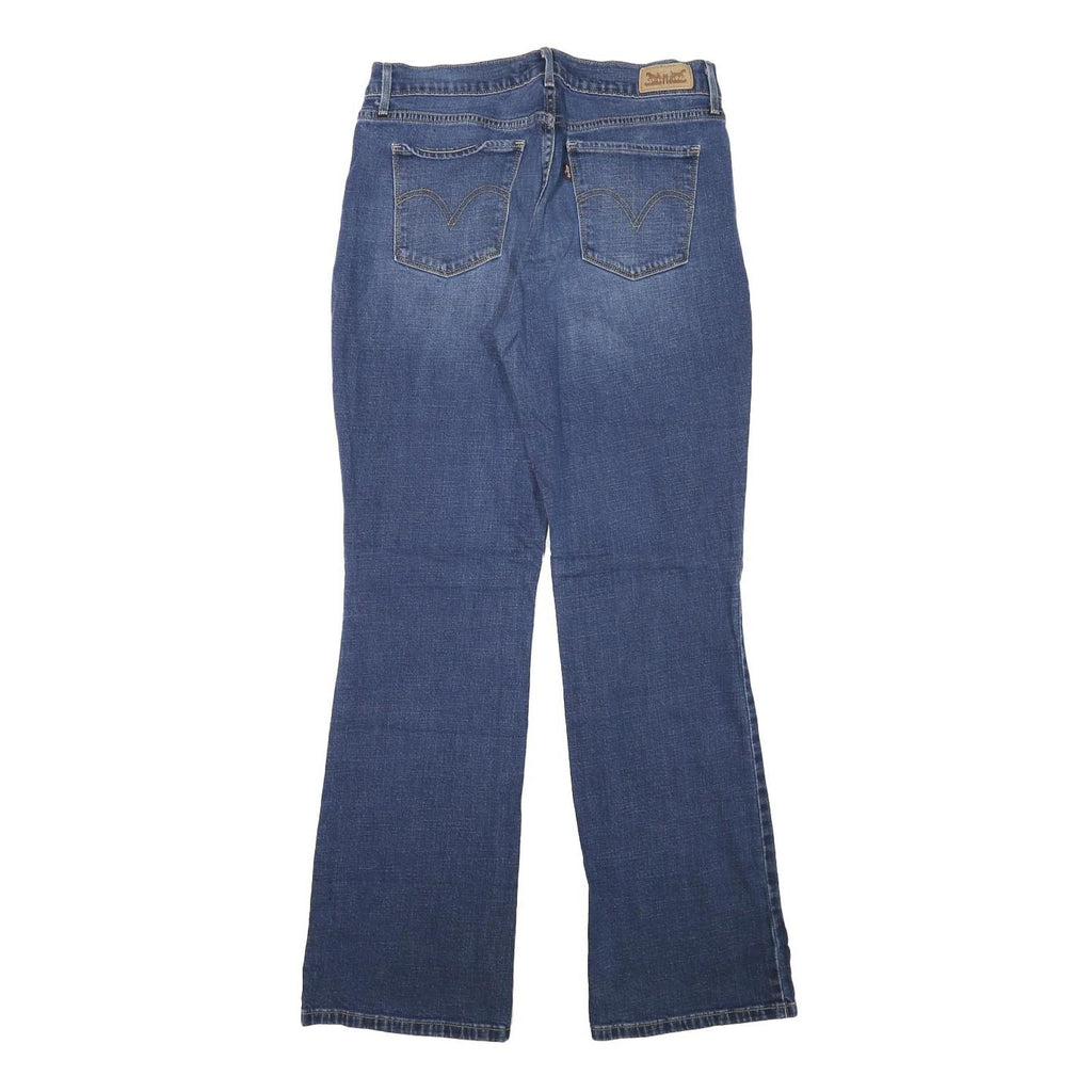 LEVI'S Womens Regular Blue Denim Flared Jeans W27 L30 Classic Cotton Blend Zip