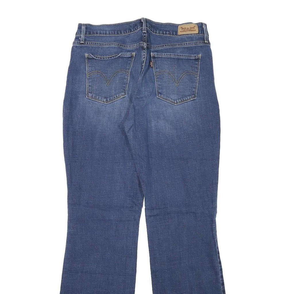LEVI'S Womens Regular Blue Denim Flared Jeans W27 L30 Classic Cotton Blend Zip