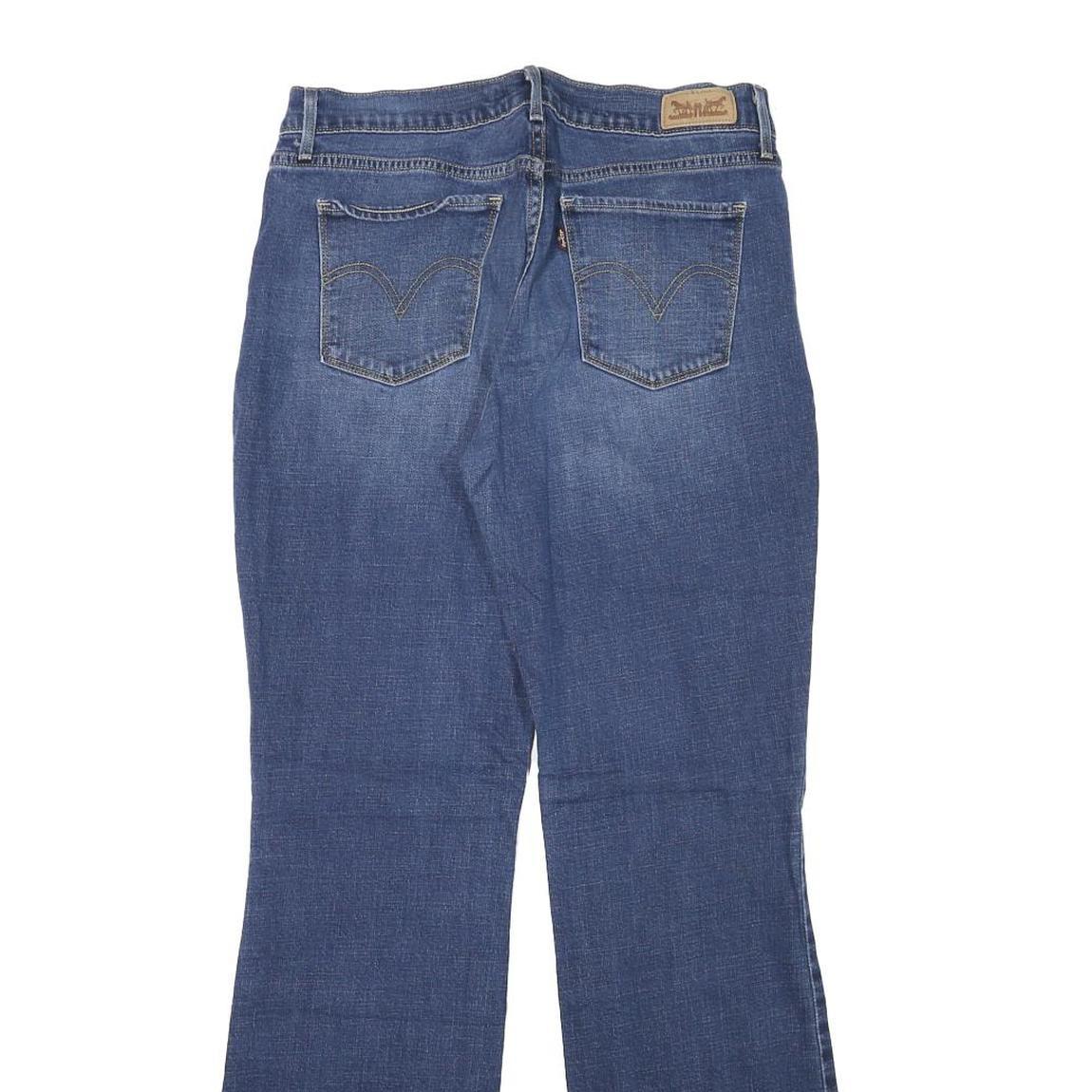 LEVI'S Womens Regular Blue Denim Flared Jeans W27 L30 Classic Cotton Blend Zip