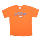 NFL Mens Orange Denver Broncos Graphic T-Shirt L Short Sleeve Crew Neck Cotton