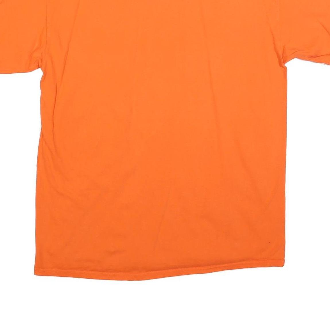 NFL Mens Orange Denver Broncos Graphic T-Shirt L Short Sleeve Crew Neck Cotton