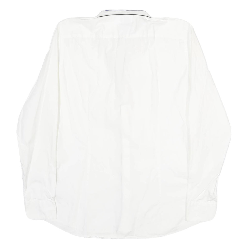 JOOP Mens White Slim Fit Shirt S Cotton Blend Long Sleeve Button Collar