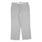 Mens Light Grey Regular Fit Straight Leg Trousers W34 L28 Smart Work Casual