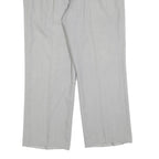 Mens Light Grey Regular Fit Straight Leg Trousers W34 L28 Smart Work Casual