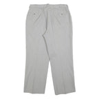 Mens Light Grey Regular Fit Straight Leg Trousers W34 L28 Smart Work Casual