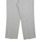 Mens Light Grey Regular Fit Straight Leg Trousers W34 L28 Smart Work Casual