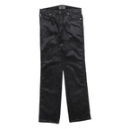 NILE Womens Cotton Blend Black Regular Fit Straight Leg Trousers W28 L30