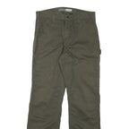 CARHARTT Mens Cotton Blend Green Regular Straight Trousers W30 L32 Workwear