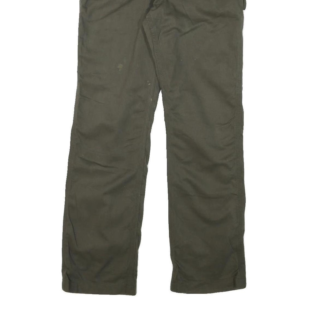 CARHARTT Mens Cotton Blend Green Regular Straight Trousers W30 L32 Workwear