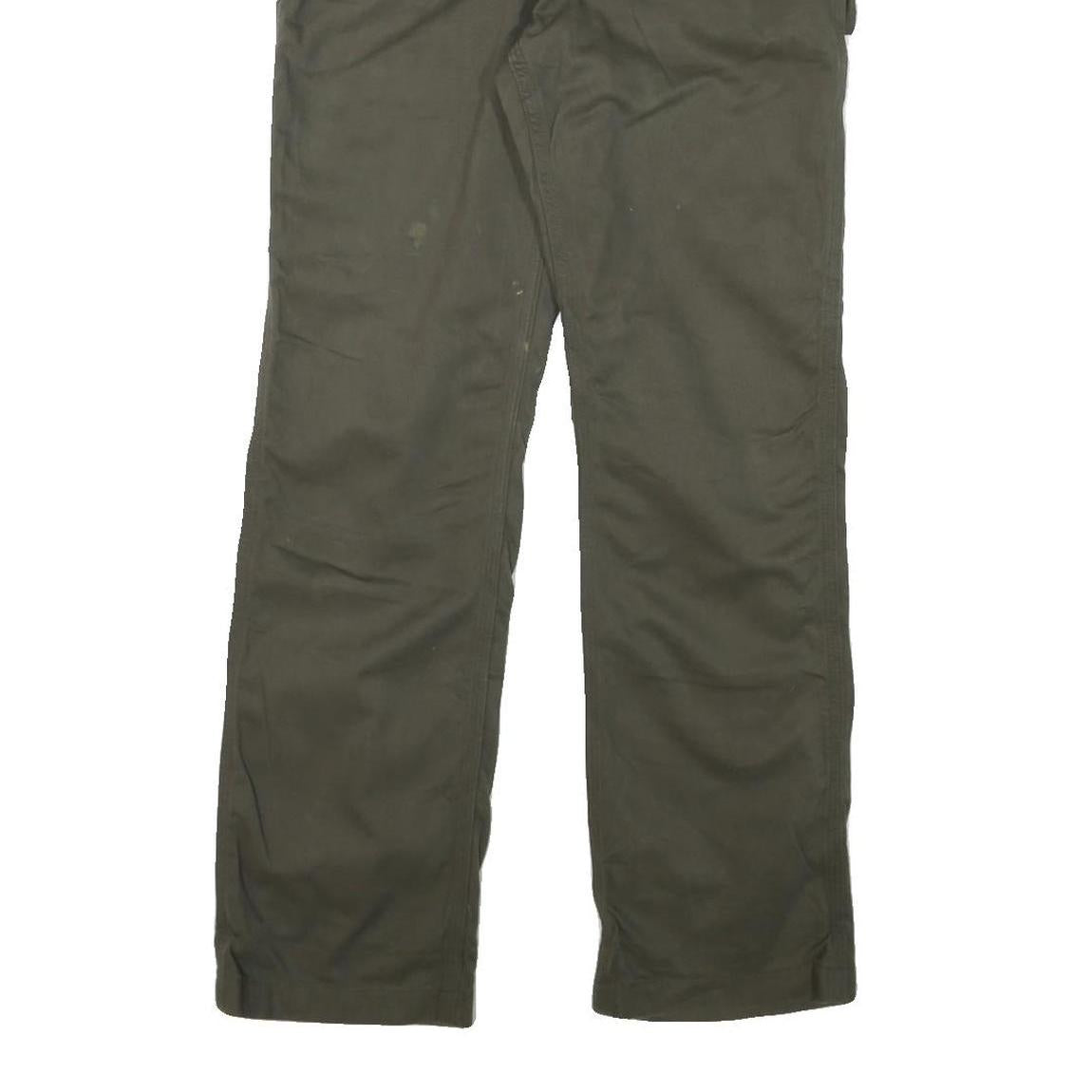 CARHARTT Mens Cotton Blend Green Regular Straight Trousers W30 L32 Workwear