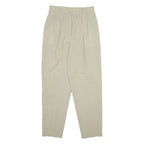 Womens Trousers Beige Relaxed Tapered Wool W26 L28