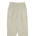 Womens Trousers Beige Relaxed Tapered Wool W26 L28