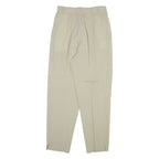 Womens Trousers Beige Relaxed Tapered Wool W26 L28
