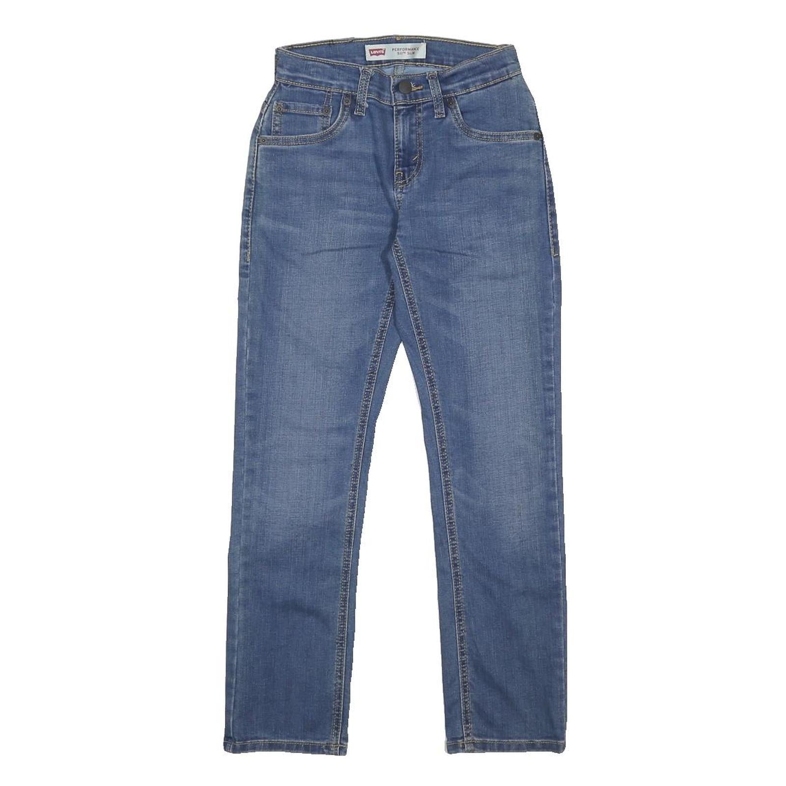 LEVI'S 511 Slim Boys Jeans Blue Denim W22 L26 Cotton Blend Zip Classic