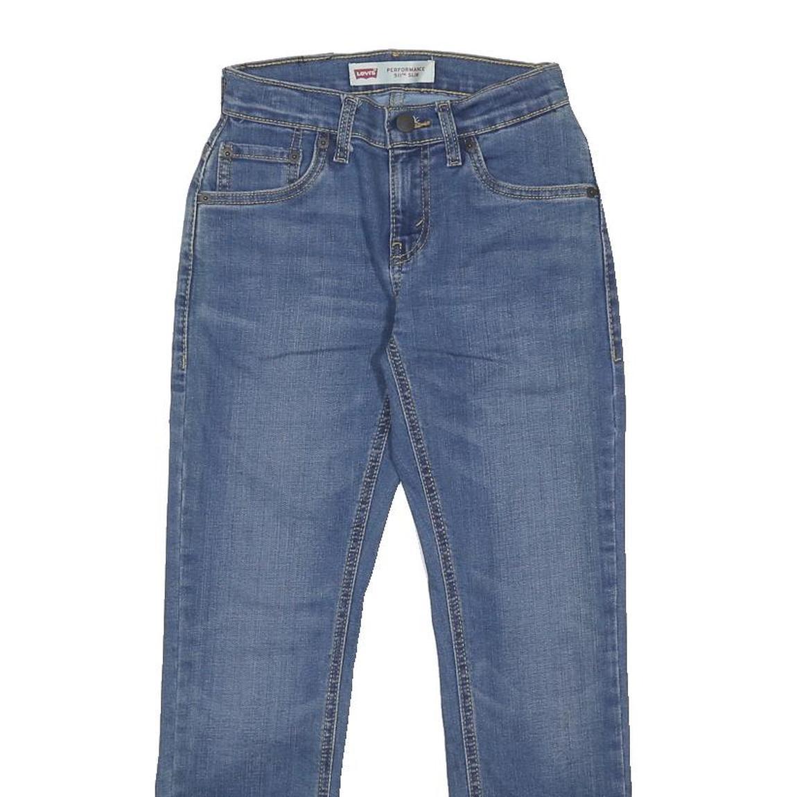 LEVI'S 511 Slim Boys Jeans Blue Denim W22 L26 Cotton Blend Zip Classic