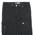 BUGLE BOY Womens Black Casual Cotton Blend Cargo Shorts M W32
