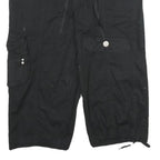 BUGLE BOY Womens Black Casual Cotton Blend Cargo Shorts M W32