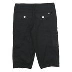 BUGLE BOY Womens Black Casual Cotton Blend Cargo Shorts M W32
