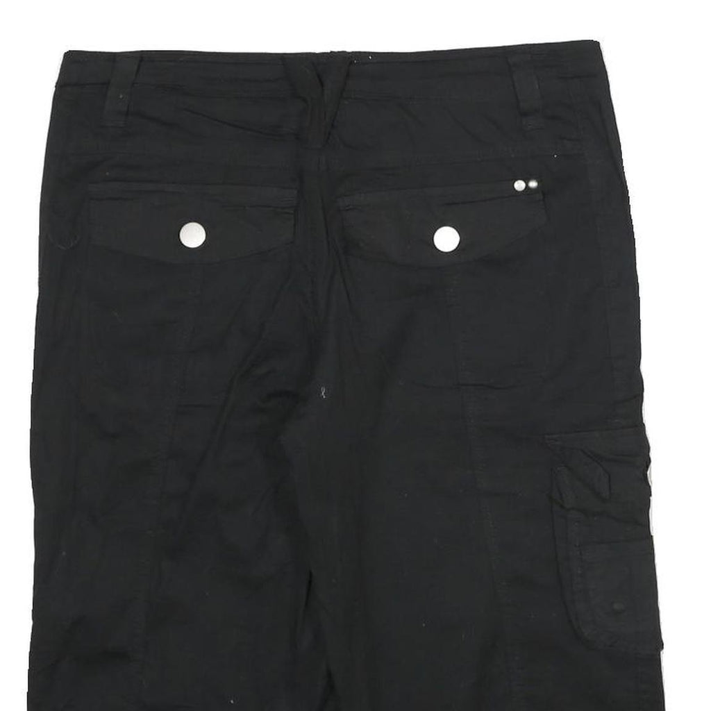 BUGLE BOY Womens Black Casual Cotton Blend Cargo Shorts M W32