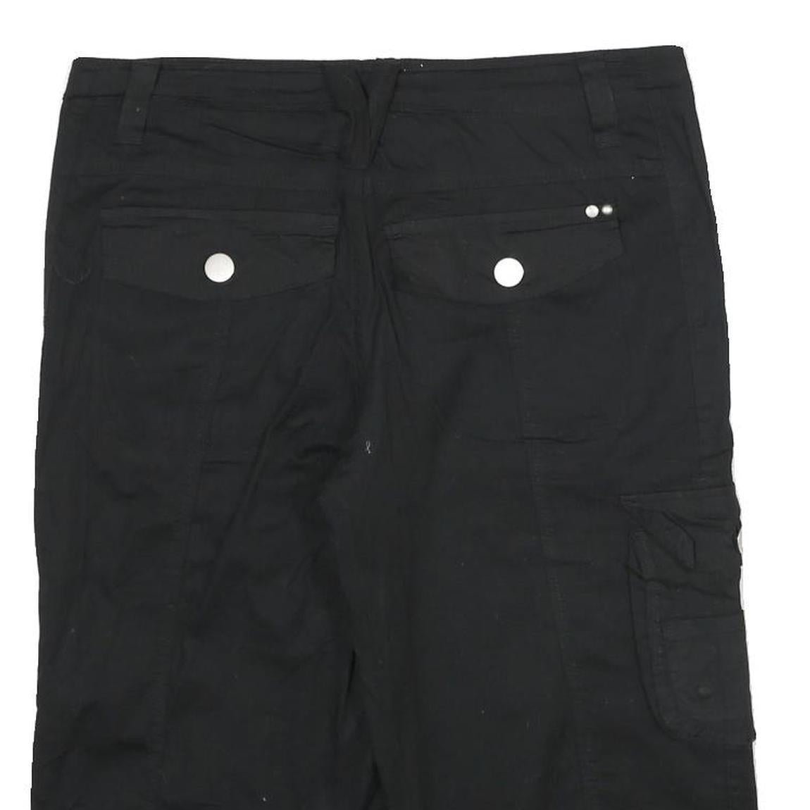 BUGLE BOY Womens Black Casual Cotton Blend Cargo Shorts M W32