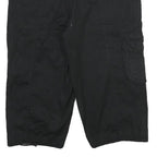 BUGLE BOY Womens Black Casual Cotton Blend Cargo Shorts M W32
