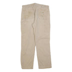 CARHARTT Mens Cotton Blend Beige Relaxed Straight Trousers W38 L32 Workwear