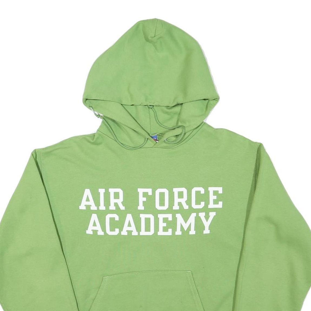 CHAMPION Mens Green Air Force Academy Pullover Hoodie S Cotton Blend Casual