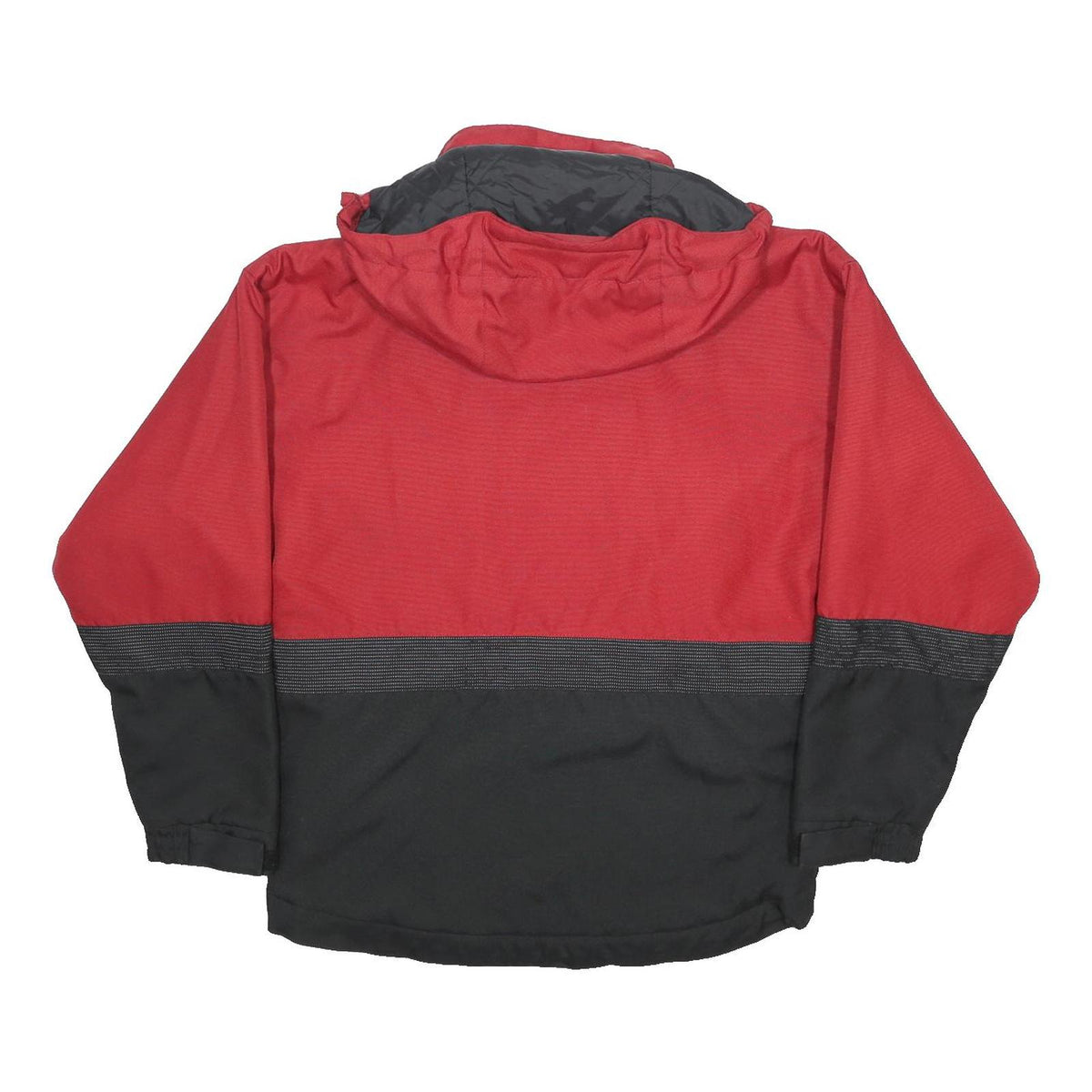HELLY HANSEN Mens Red & Black Outdoor Hooded Zip Jacket S Polyester Woven