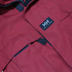 HELLY HANSEN Mens Red & Black Outdoor Hooded Zip Jacket S Polyester Woven