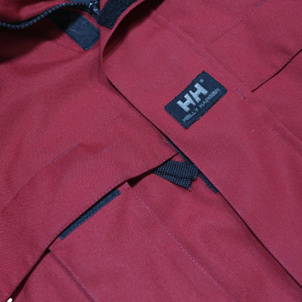HELLY HANSEN Mens Red & Black Outdoor Hooded Zip Jacket S Polyester Woven