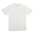 COMPAGNIE FRANCAISE Mens White Short Sleeve Polo Shirt L Cotton Blend Casual