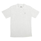 COMPAGNIE FRANCAISE Mens White Short Sleeve Polo Shirt L Cotton Blend Casual