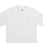 COMPAGNIE FRANCAISE Mens White Short Sleeve Polo Shirt L Cotton Blend Casual