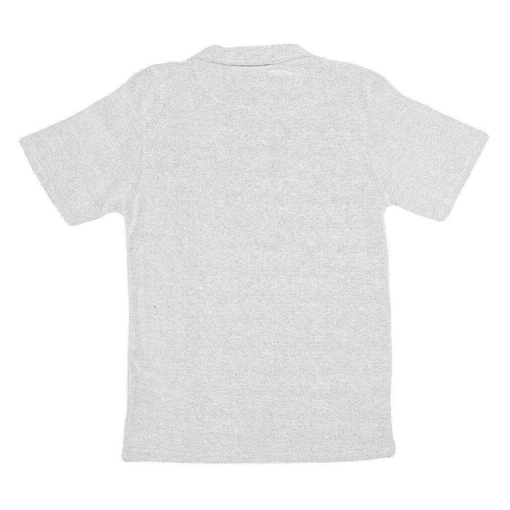 COMPAGNIE FRANCAISE Mens White Short Sleeve Polo Shirt L Cotton Blend Casual