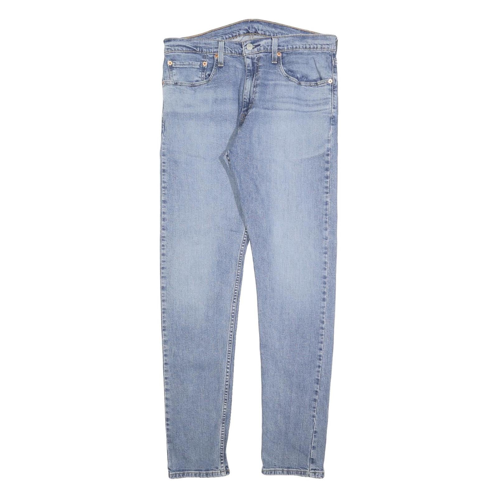 LEVI'S 512 Tapered Mens Jeans Blue Cotton Blend Slim W34 L34 Stylish Classic Fit