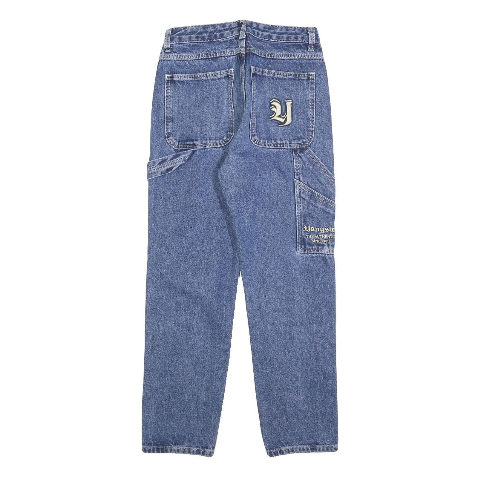 YANGSTER Mens Jeans Blue Slim Straight Denim Medium W25 L25 Casual Stylish