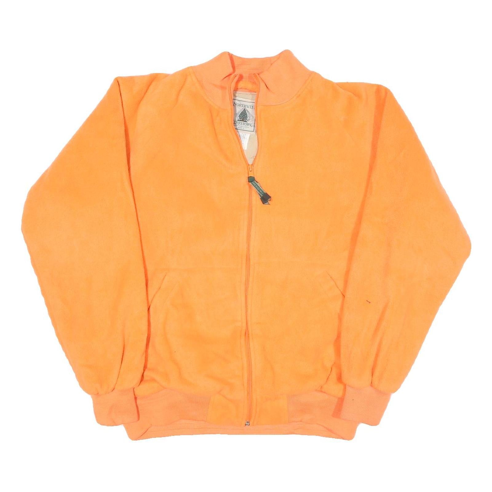 NORTHWEST Mens Orange Polyester Blend Jacket L Zip Plain Lightweight Casual