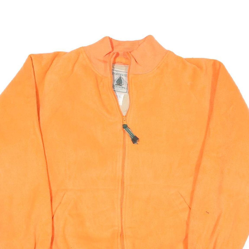 NORTHWEST Mens Orange Polyester Blend Jacket L Zip Plain Lightweight Casual