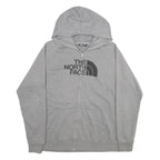 THE NORTH FACE Womens Grey Hoodie XL Cotton Blend Full Zip Casual Sweatshirt