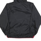 PORT AUTHORITY Mens Red & Black Baseball Mom Half Zip Nylon Jacket L Sport