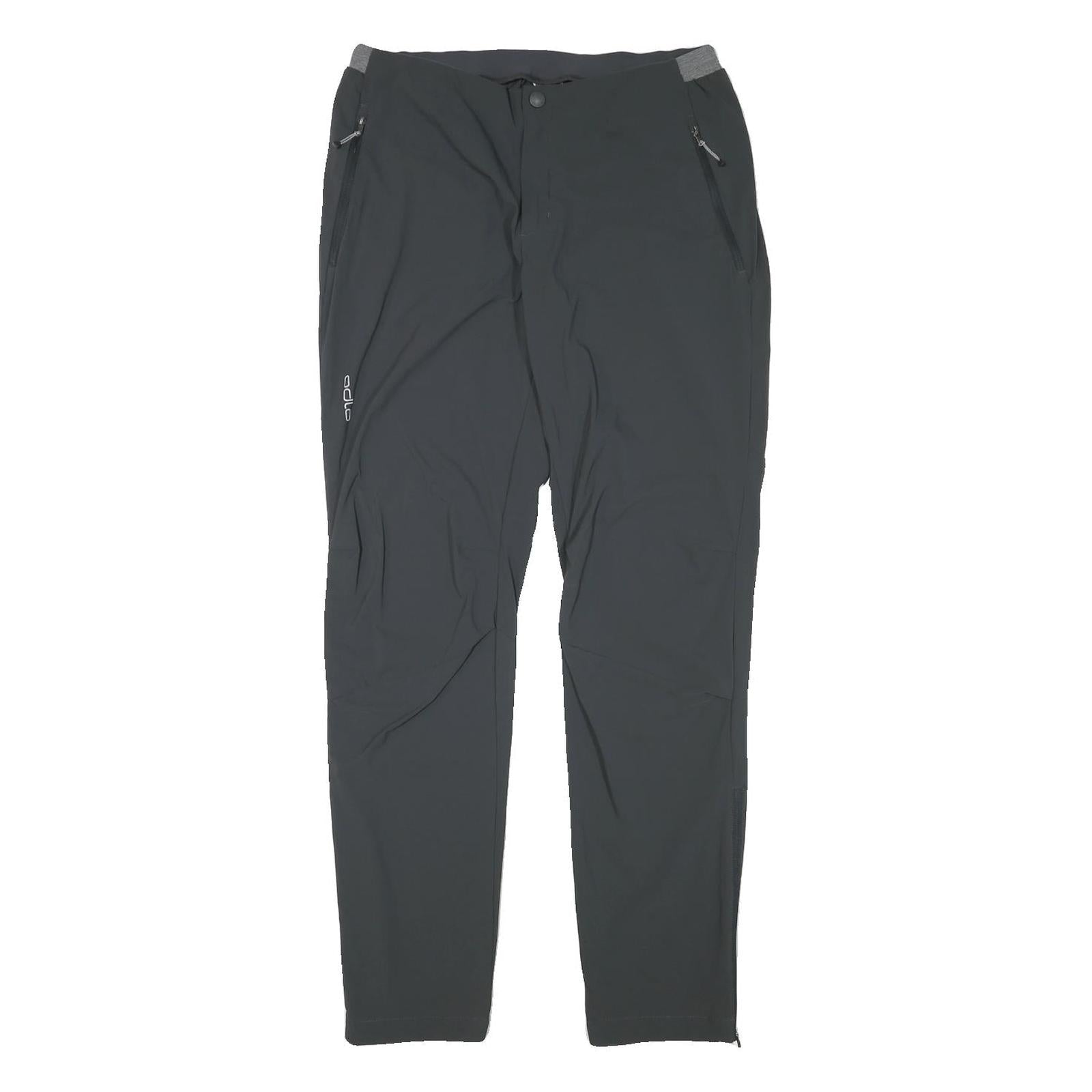 ODLO Womens Polyester Blend Black Slim Tapered Trousers W31 L32 Outdoor Active