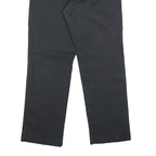 DICKIES Mens Cotton Blend Black Slim Straight Trousers W35 L30 Workwear