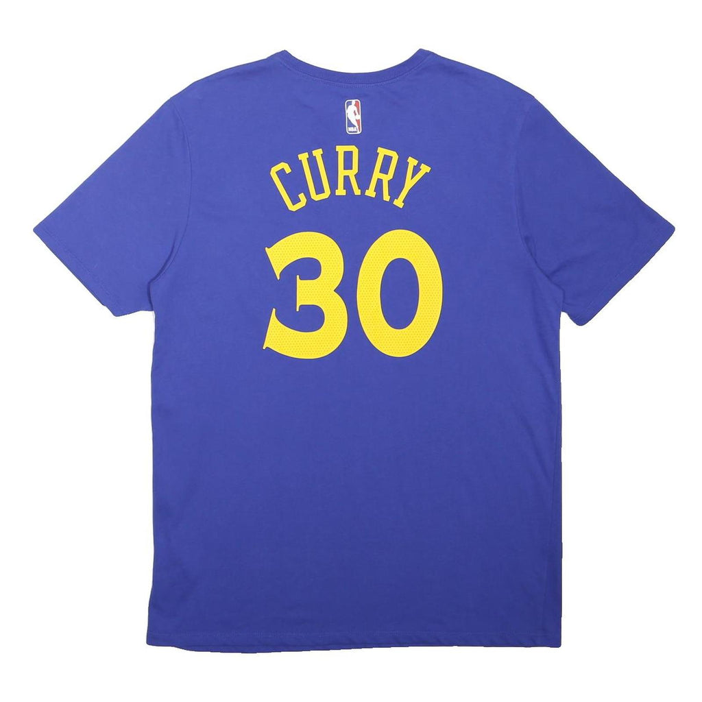 NIKE Mens Blue Golden State Warriors Sports Top Short Sleeve Crew Neck Curry 30