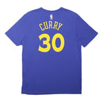 NIKE Mens Blue Golden State Warriors Sports Top Short Sleeve Crew Neck Curry 30